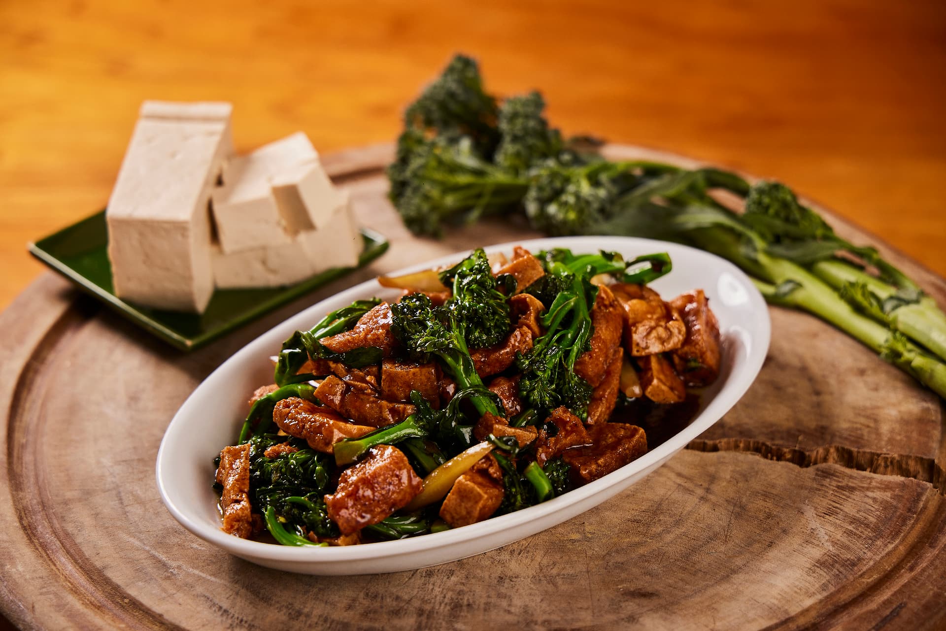 Tofu com brócolis