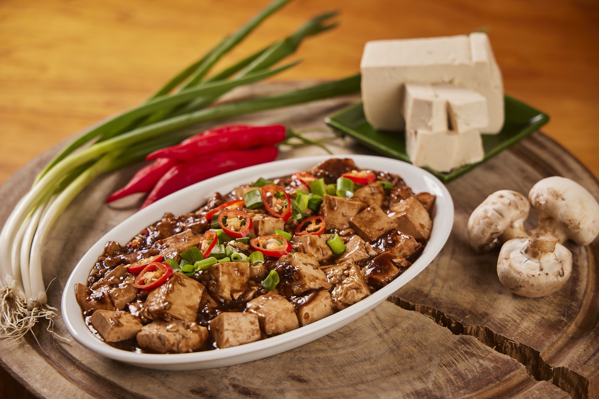 Mapotofu de cogumelos